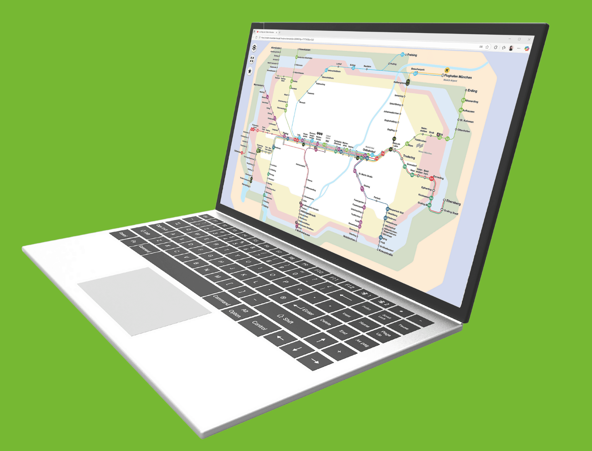 Dichtester Verkehr auf zwei Gleisen